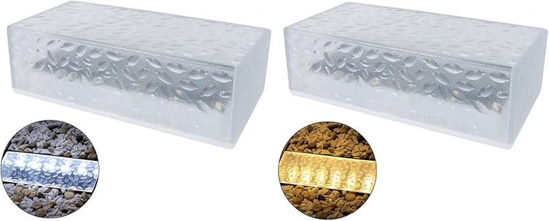 مصابيح LED الشمسية للطوب الخارجية، ضوء أبيض بارد مقاوم للماء، مصبيح رصف للدرجات والسلالم، لحديقة وساحة الفناء والمرج - Image 2